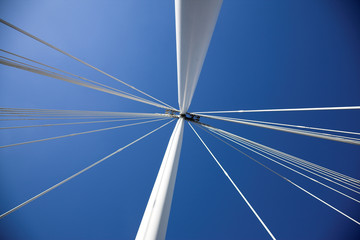 Fototapeta premium Radial abstract of bridge stratchers