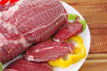 red meat with vegetables