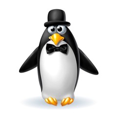 pinguino con bombetta