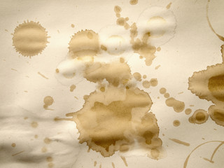 Coffee stains on paper