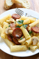 Pasta with Sausage and Mushrooms