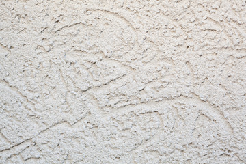 Full Frame Rough Beige Stucco Wall Close-Up