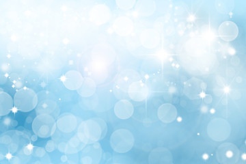 Fototapeta premium Winter with snow and stars abstract background