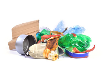 Trash isolated on white