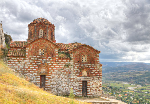 Orthodox Byzantine style church above Berat