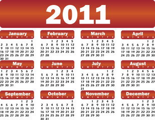 calendar for 2011