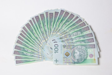 Polish money - PLN isolated on white background