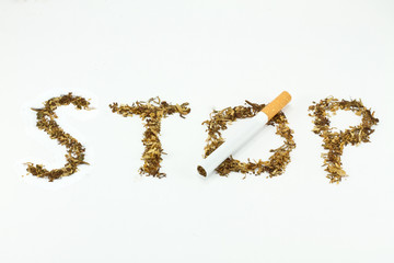 Written stop with tobacco