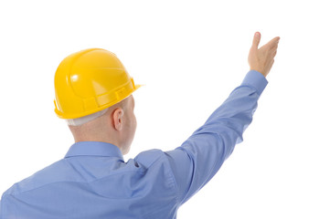 Businessman  in helmet