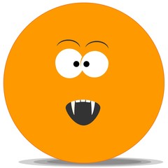 Smiley orange, vampire