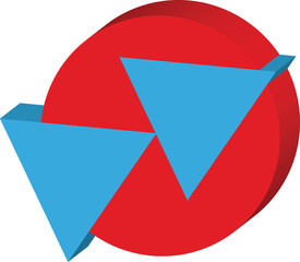 Logo rot blau