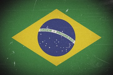 Brasil grunge flag
