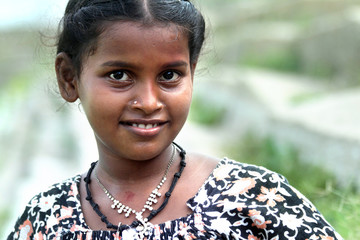 Smiling Indian Village Girl