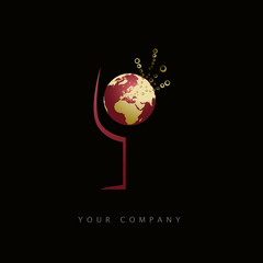 logo entreprise, champagne, vin