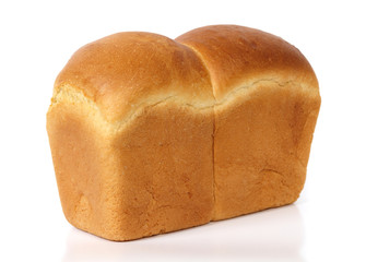 Loaf of bread isolated on white