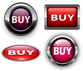 Buy buttons, icons set.