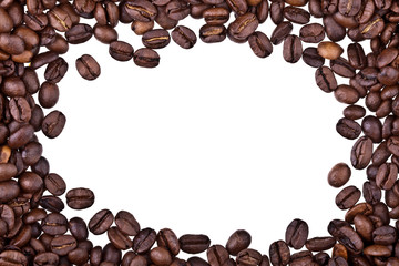 Kaffeebohnen - Rahmen mit Textfreiraum