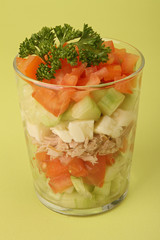 verrine légumes frais