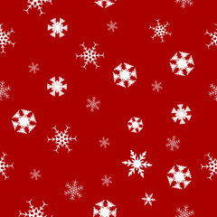 Naklejka na ściany i meble snowflakes seamless vector background