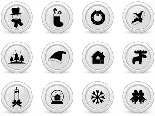 Web buttons, Christmas icons