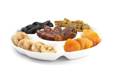 Different kinds of dried fruits
