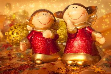 Two Christmas angels
