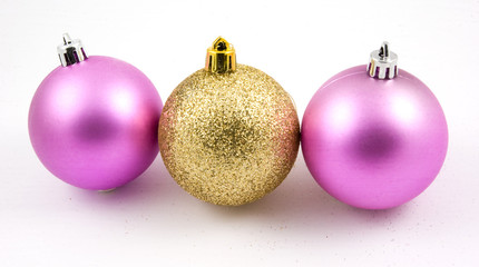 lilac and gold xmas decorations