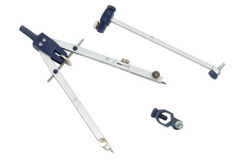 School compasses set, clipping path