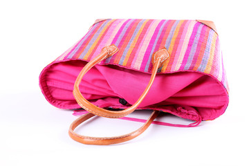 panier tissu rayé