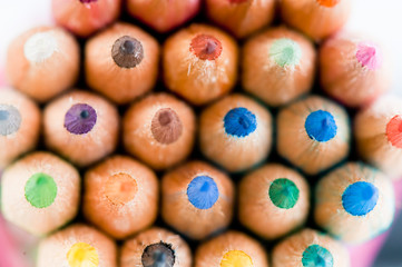 color pencils. Macro