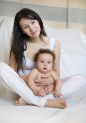 Young mother with an infant