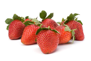 Strawberries isolated on white background