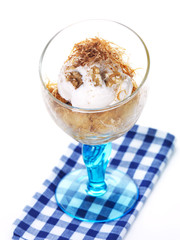 traditional ice cream in glass