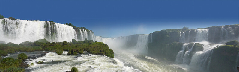 Panele Szklane Podświetlane  Iguazú-Wasserfälle, Brasilianische Seite