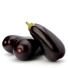 eggplants isolated on white background
