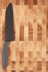 kitchen knifes isolated on wooden background