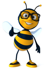 Plakat Bee i okulary
