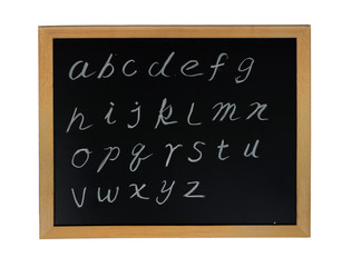 Obraz premium Chalk Alphabet on Blackboard