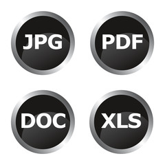 Icone vecteur web illustration JPG PDF DOC XLS