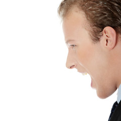 Fototapeta premium Frustrated young businessman