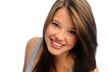 Naklejka premium Beautiful girl in studio