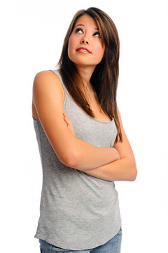 Beautiful girl in studio