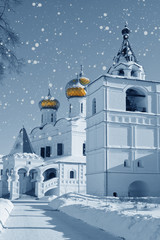 Fototapeta premium Christianity church in Russia, Christmas