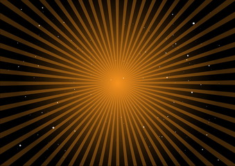 Orange vector burst of stars