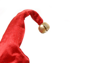 tarjeta navideña gorro papa noel aislado