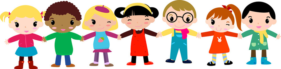 group of children hand in hand