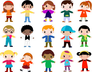 group of children set