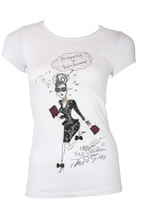 White female t-shirt
