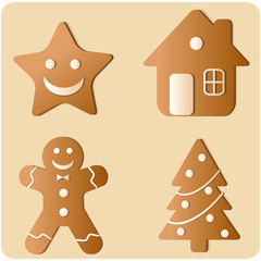 Gingerbread Cookies Set