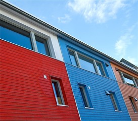 Maisons de l'éco-quartier Vauban de Fribourg en Allemagne